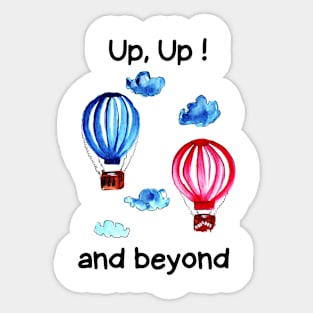 Air Balloon Aircraft Sky Wings Travelling Vintage Sticker